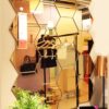 Bikri Kendra - Hexagon 20 Golden mirror stickers for wall, hexagon mirror wall stickers, acrylic mirror sticker, hexagonal mirror wall sticker, wall mirror stickers,wall stickers for hall room, (Gold)